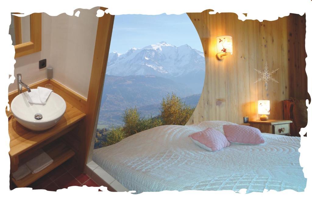 Villa La Joubarbe Au Balcon Du Mont-Blanc Sallanches Zimmer foto